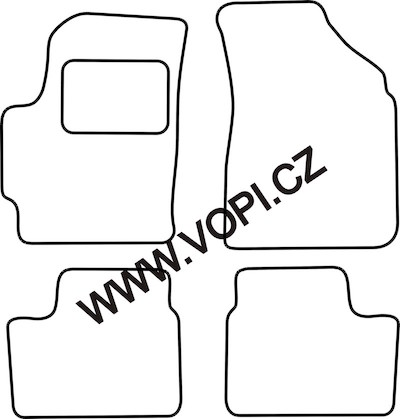 Textil-Autoteppiche Chevrolet Matiz 2001 - 2005 Carfit (909)